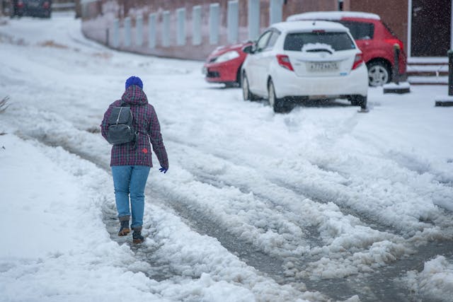 Bürgersteig Schnee